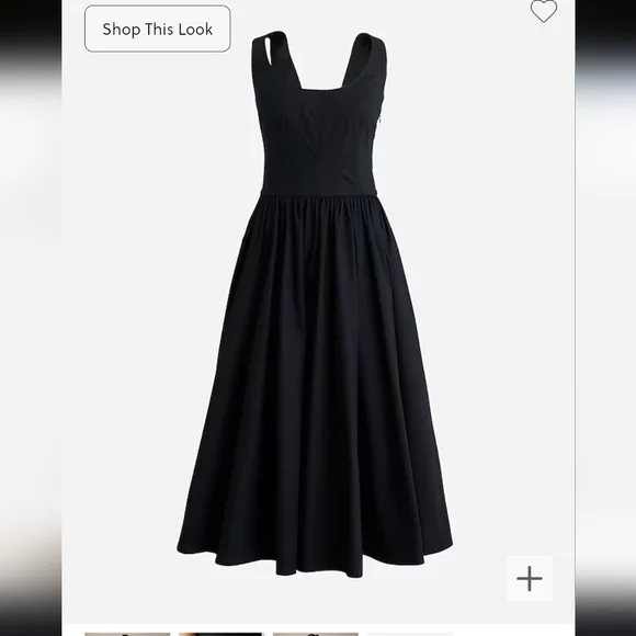 J Crew Fit-and-flare midi dress in cotton poplin, NWT Sz 2 Retail $178 CA655 - Picture 2 of 12